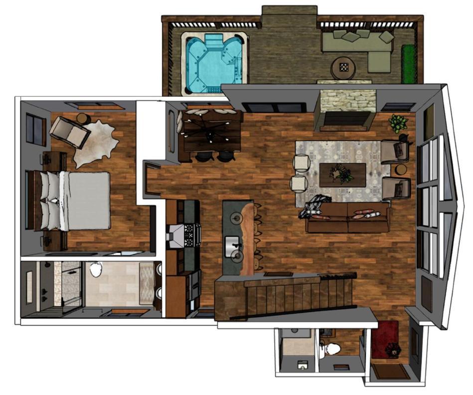 Chic Retreat Indoor Outdoor Fireplace, Private Jacuzzi, Great Location! Estes Park Ruang foto
